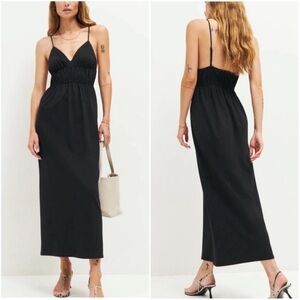 reformation allison knit dress | Dresses | Reformation Maxi Small Blue Tencel Scoop Neck Pockets collection: womens_loungewear